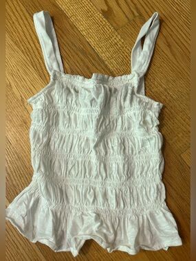 Universal Threads White Ruffle Tank Top
